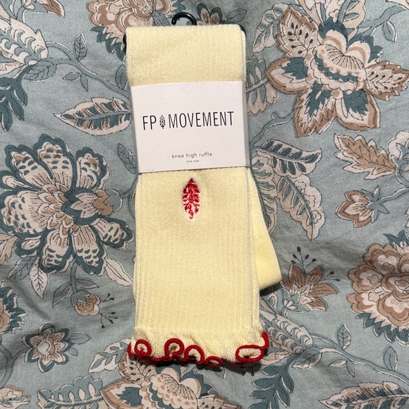 FP Movement by Free People Accessories - FP Movement by Free People Ruffle Knee High Socks